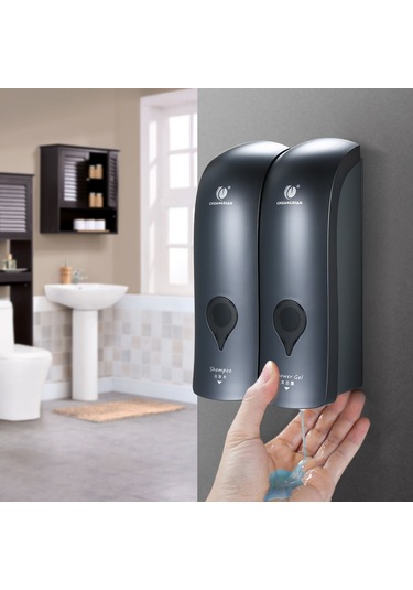 Chuangdıan Sabunluk 300 Ml 2 Hıçbır Sondaj Duvara Monte Çift,gri Diğer