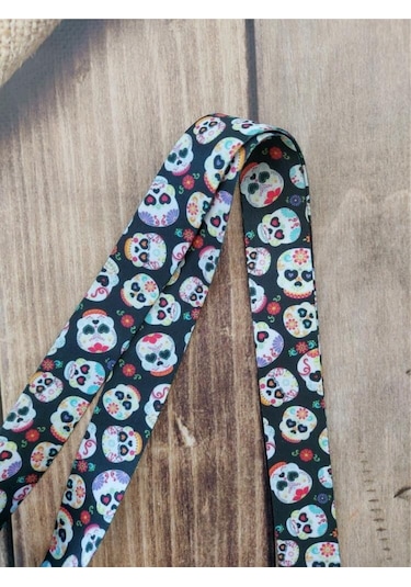 Renkli Kurukafa Kart Askısı Yaka Kartı Boyun Askı İpi Telefon Askısı Yatay Dikey Kart Koruyucu