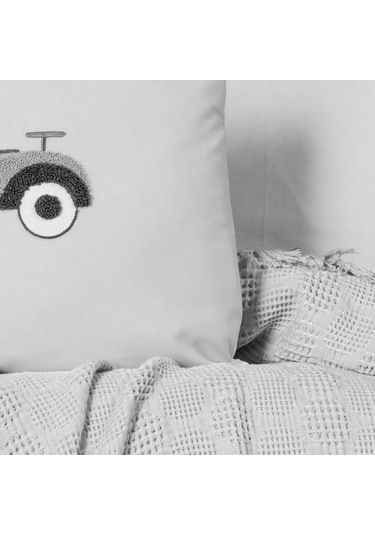 Kanz Bebek Waffle Müslin Nakışlı Pike Knz-021 Bubble Gri Bubble Gri