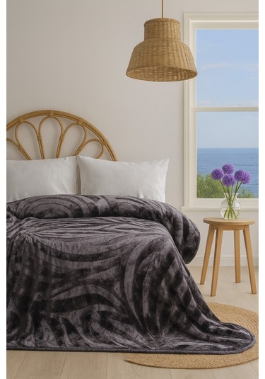Lenta Çift Kişilik Battaniye 200 220 Antrasit Antrasit
