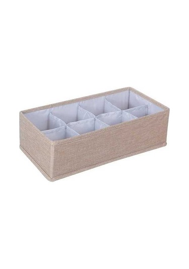 Tongxida Katlanabilir Çekmeceli Giysi Saklama Kutusu, 8 Izgara Keten Çekmeceli Diğer