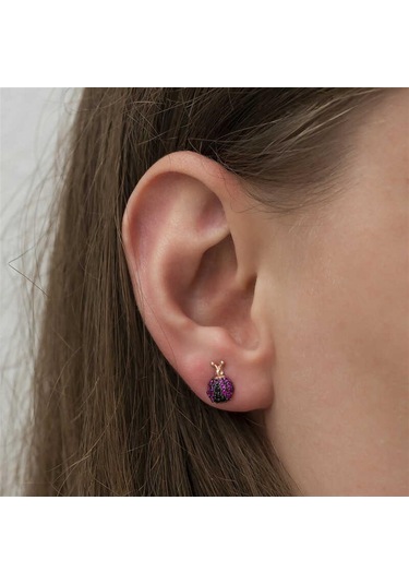 Caelo Gümüş Uğur Böceği Küpe