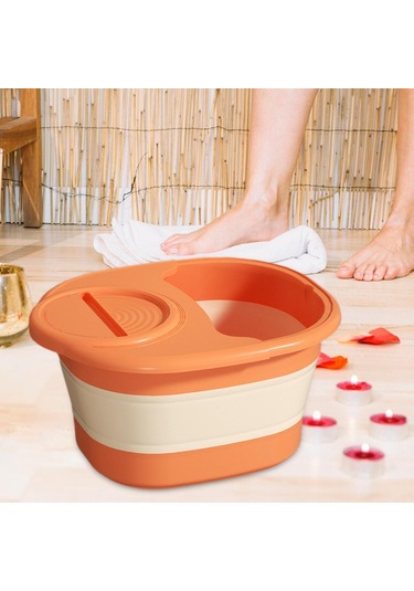 Suntek Ayak Banyosu Katlanır Katlanabilir Islatma Turuncu