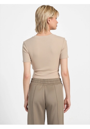 Guess Carla Kadın Kahverengi Aktif Top V5yp08k8rt2-g1dr Kahverengi