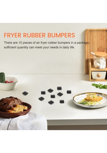 Hava Fritöz Kauçuk Tamponları Hava Fritöz Izgara Tavası İçin Güç Kapaklarına Uygun Siyah