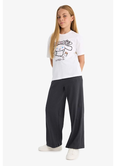 Defacto Kız Çocuk Beli Lastikli Wide Leg Geniş Paça Eşofman Altı E1836a825auar220 Antrasit