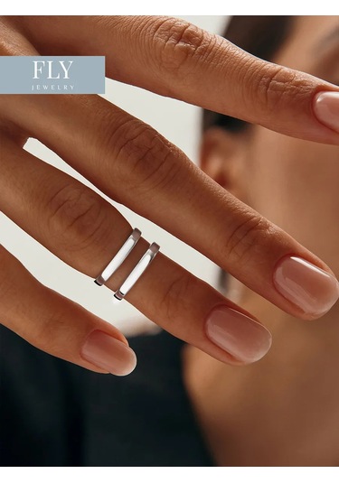Fly Jewelry 925 Ayar Gümüş Falanks Yüzüğü 172171753 Gri