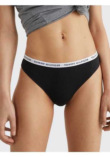 Kadın 3'lü Tanga Seti-10768 Siyah-siyah-siyah