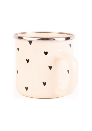 Black Cupid Emaye Kupa Bej