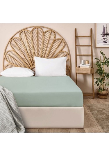 Evidea Soft Basic Tek Kişilik Düz Kenar Çarşaf - Yeşil - 160x240 Cm Yeşil