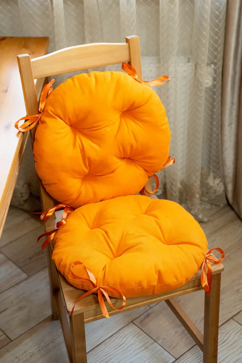 Slavıca Sandalye Mindarlığı Yuvarlak 40x40 Cm 2'li Set 226093511 Turuncu