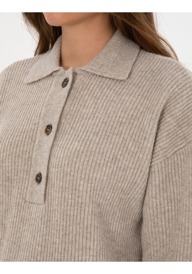 Pierre Cardin Kadın Bej Kazak /triko 50310992-vr011 Bej