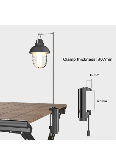 Aubyhe Alüminyum Kamp Işığı Tutucu, Üç Ayaklı, 1/4" İç Parça, Telefon/kamera Tutabilir, Taşınabilir, Çok Senaryo Çok Renkli