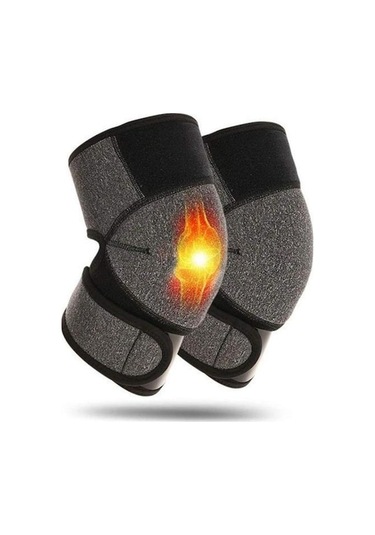 Skycıty Turmalin Manyetik Terapi Dizlik - 2'li Paket Kendinden Isıtmalı Diz Pedi İle Kış Sporları Ve Hediye İçin Mükemmel Isıtıcı Çözüm Siyah - Standart Siyah