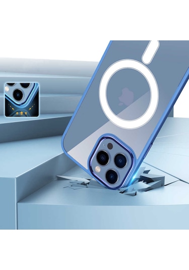 Iphone 13 Pro Max Kilif Wireless Özellikli Krom Magsafe Silikon 551641006