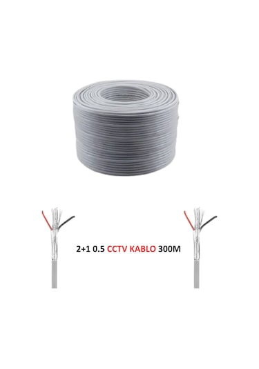 Fury Cctv Kablo Güvenlik Kamera Kablosu 2+1 0.50mm 300m Metre