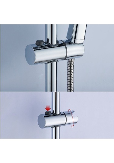 Duş Tutucu, 22mm Ayarlanabilir Çap, Krom + Abs Tasarım Duş Başlığı Tutucu, Kolay Kurulum, Uygun Çok Renkli