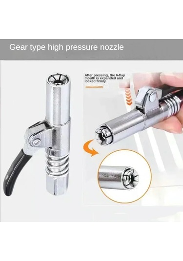 Gres Tabancası Çoğaltıcı 10000 Psı Nptı/8 Yüksek Basınçlı Gres Memesi Yağ Double-handles