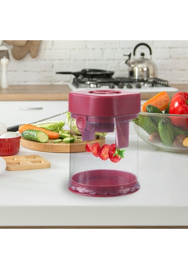 Homyl Meyve Dilimleme Seti Mutfak Aracı Kesici Domates Ananas Kırmızı