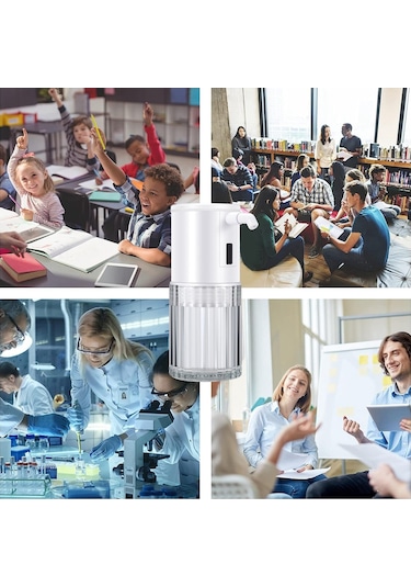 Xiaaokeji Otomatik Sabunluk, 350ml Temassız Şarj Edilebilir Sabunluk Beyaz