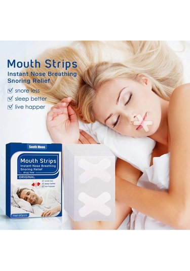 Hangfox South Moon Uyku Ruhu Sağlamak İçin Burun Açıcı Horlama Durdurucu Bandı 60 Adet