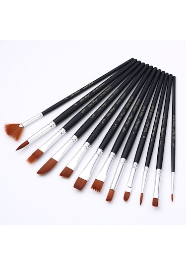 Jzcat Sanatçı Boya Fırçaları Set Kazıyıcı İle Çanta 18 Adet-siyah