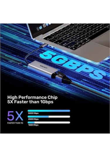Unitek Usb Type-c - 5gbps Ehernet Adaptörü U1343agy01 Nneunı0001