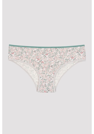 Floral Çiçek Desenli 3lü Cover Çok Renkli Slip Külot Çok Renkli