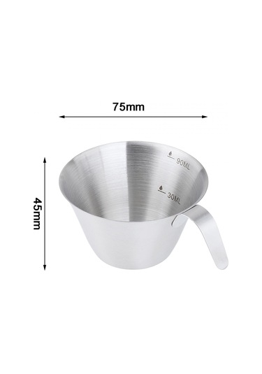 Suntek Ölçekli Espresso Ölçüm Kabı Mutfak Aletleri Çay 100ml Gümüş