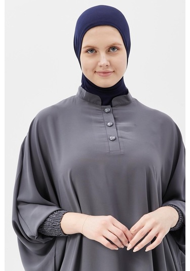 Kadın Tesettür Pratik Boyunluklu Hijab - Sporcu Bone Lacivert