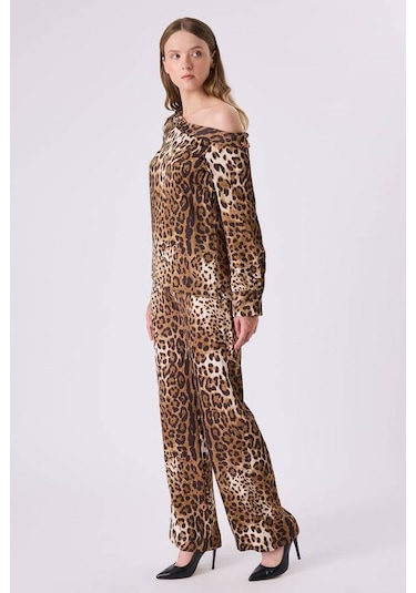 Fever Kayık Yakalı Kadın Bluz 342114032 LEOPAR