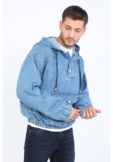 Keepout Erkek Jean Sweatshirt Mavi 001