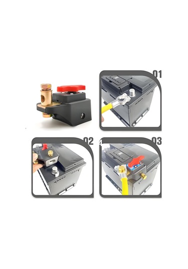Fosenze 12v-24v Akü Kesici Anahtarı - Tek Tıklamayla Güç Kontrolü, Gemi, Karavan, Tır İçin Üst Montajlı, Kısa Devre Korumalı Akü Koruma Anahtarı