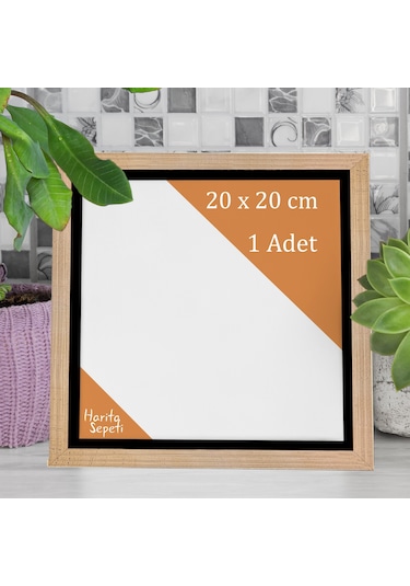 Gold Çerçeveli Tuval 20 x 20 CM Kare Profesyonel %100 Pamuk Boş Tablo