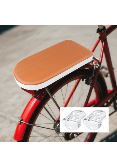 Suntek Bisiklet Arka Koltuk Minderi Hafif 30x15x3.5cm Basit Kahverengi