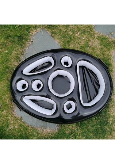 Kosona Eko-friendly Pvc Havlu İçecek Tutucu, Çoklu Delikli Telefon Tutucu, Su Üstü Buz Yatağı Ve Havuz Yemek Tabağı Şeffaf Yeşil