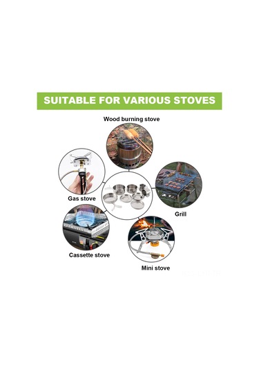 Ranyeek Dışarıda Kullanım İçin Paslanmaz Çelik 8 Parça Set: Tencere, Tavuk, Bardak Ve Tabaklar Çok Renkli