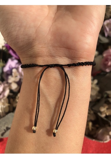 Altın Bileklik Nazar Boncuklu Ip Bileklik N11.32789 Sarı Altın