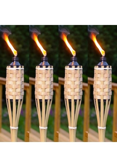 Vıp Qualıty 50pcs 90 Cm Bamboo Torch 50 Adet 90 Cm Bambu Meşale Bahçe Aydınlatma Toptan Bambu Meşale