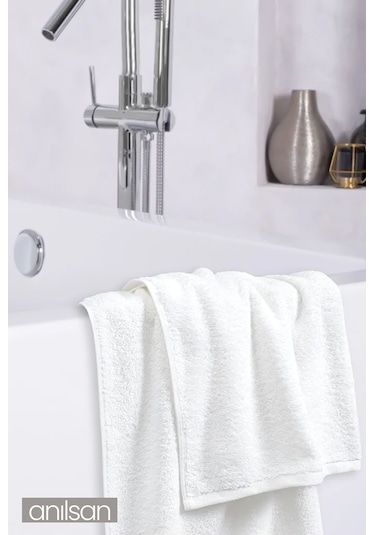 10'lu Büyük Banyo Havlusu - 90x150 Cm, 650gr, %100pamuk, Spa Ve Otel Havlusu, Günlük Kullanıma Uygun Beyaz