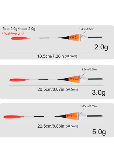Ftk Barguzinsky Köknar Sarı, Siyah, Kırmızı Ve Beyaz 10 Adet/grup Balık Uzunluğu 18.5-22.5cm Balık Ağırlığı 2g-5g Float 5g Length 22.5cm
