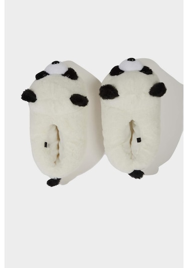 Defacto Erkek Çocuk Panda Temalı Düz Taban Panduf A8256a825wnbk21 Siyah