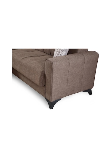 Mons Yataklı Köşe Koltuk Takımı - Kahve