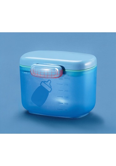 Geeroyoo Mavi Çift Katlı Muhafaza Kutu, Süt Tozu İçin Tamamen Kapalı, Nem Engelleme Ve Taze Tutma Özelliği, Taşınması Kolay