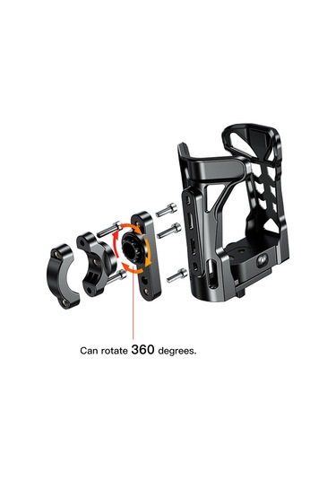 Bisiklet Su Şişesi Tutucu Dönebilir Motosiklet Içecek Yb24981-2 Siyah Siyah