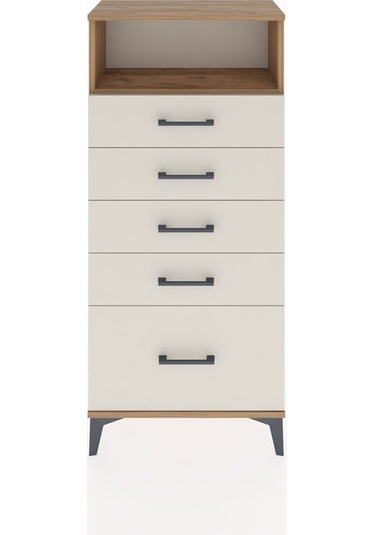 Hyperion Dolap Tek Raflı 5 Çekmeceli 60x44x134 Çam-aytaşı Atlas Çam