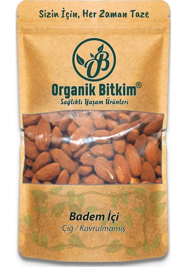 Organik Bitkim Çiğ Badem İçi 250 G