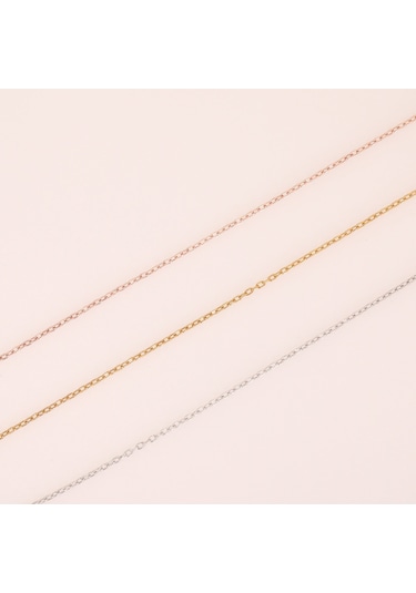 925 Ayar Gümüş 40 Forse Hayalet Kolye Zinciri - C00101 Altın