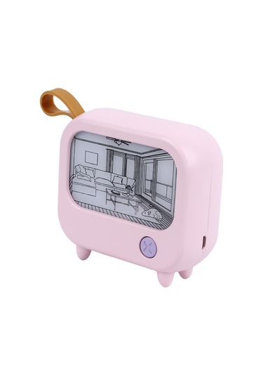 Shineyee Usb Şarjlı Masaüstü Mini Isı Işık Tablo Gece Lambası Batarya Dahil - Pembe Renk, 2 Işık Modu, Led Tek Düğme Kontrol Pembe