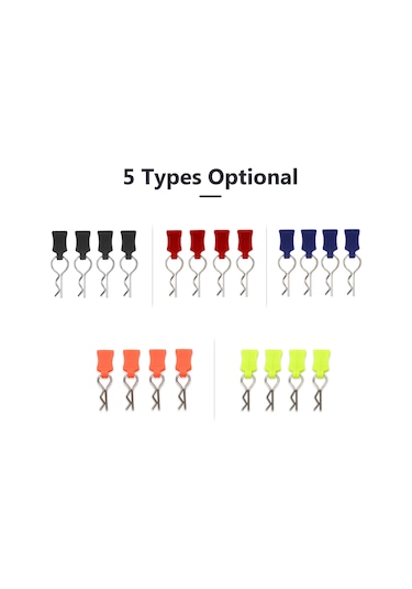 Kosona Traxxas, Hsp, Redcat, Rc4wd Tamiya İçin 1/10 Rc Araç Kabuğu Sabitleme Pimi, 4 Parça, Turuncu